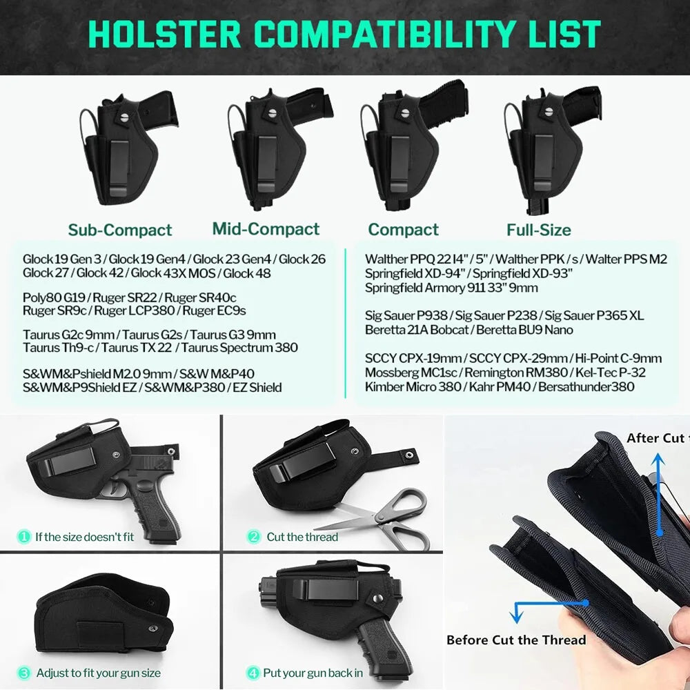 Concealed Carry Gun Holster Tactical Left/Right Hand