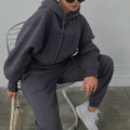 Two Piece Set Casual Fleece Tracksuit Women