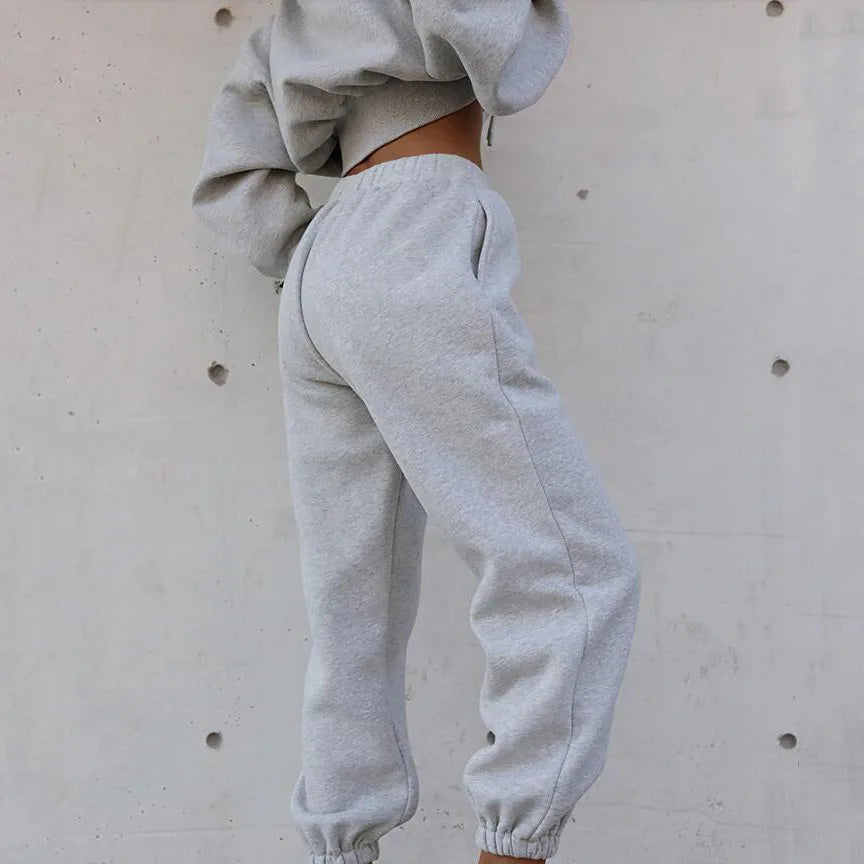 Two Piece Set Casual Fleece Tracksuit Women