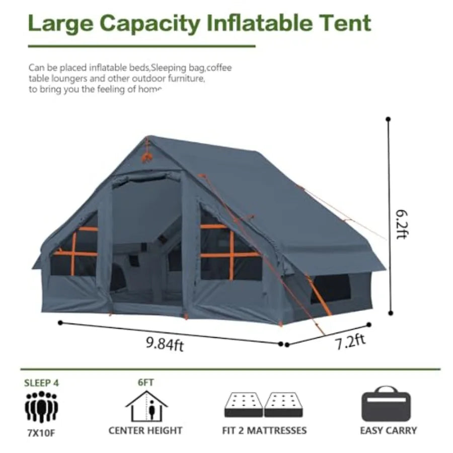 Inflatable Camping Tent with Awning