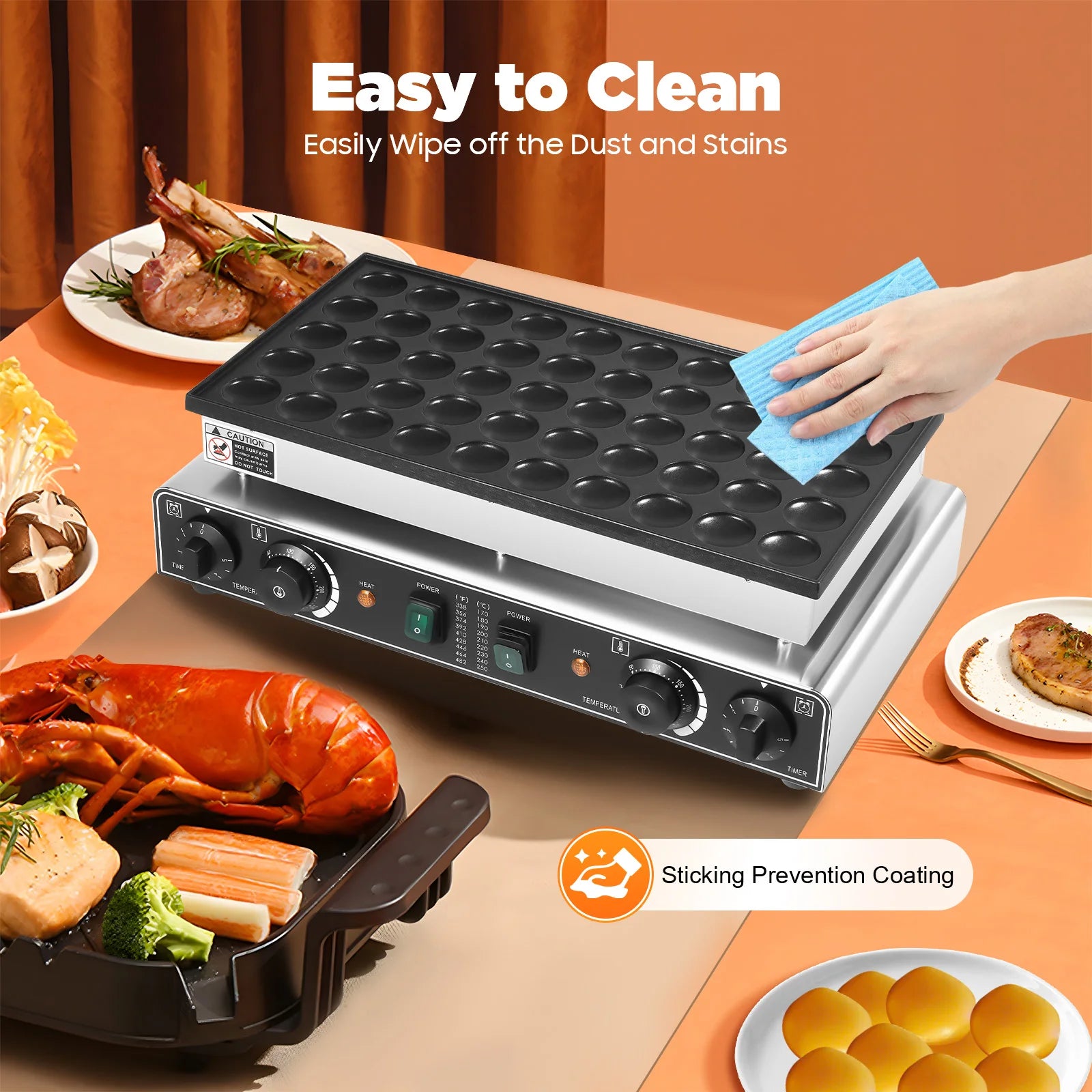 50 Hole Electric Mini Pancake Baker