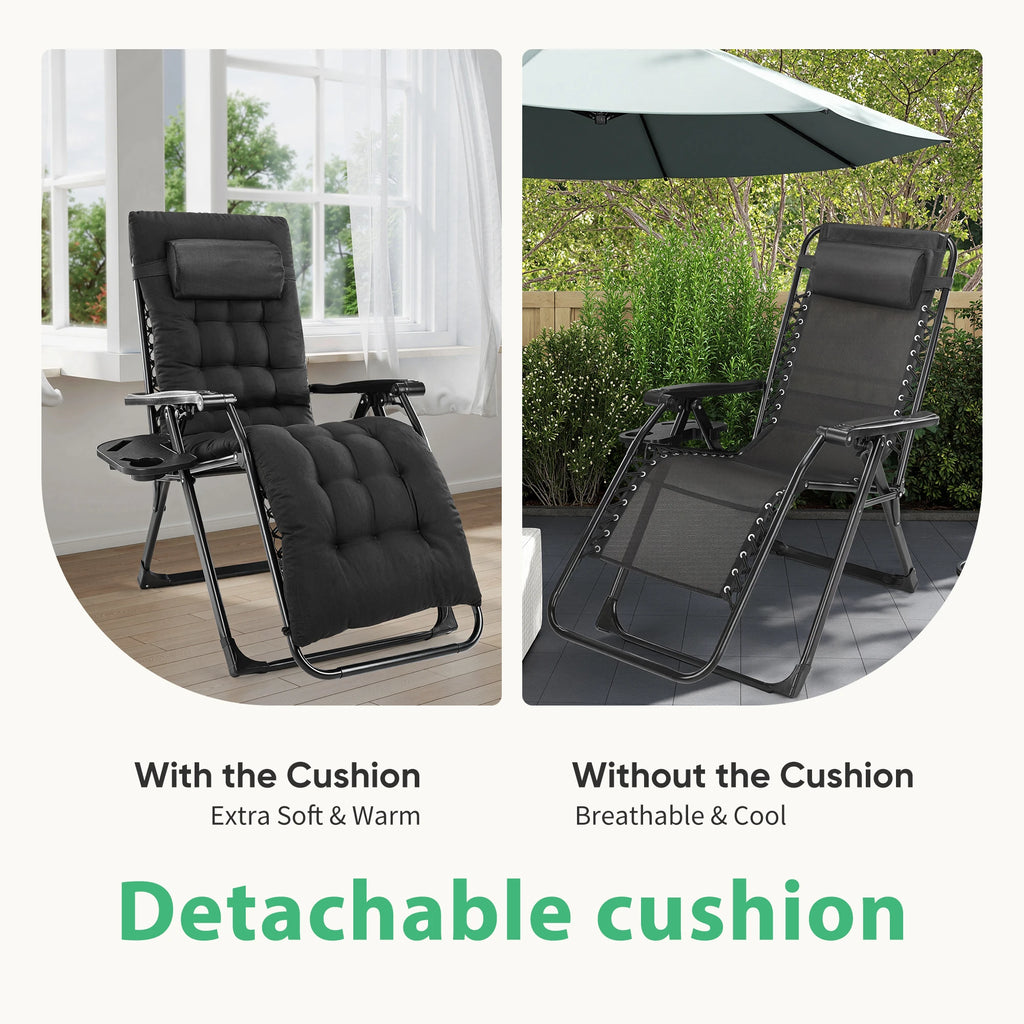Zero Gravity Recliner Camping Patio Lounge Chair Folding