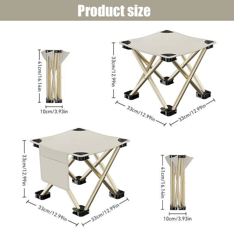 Outdoor Portable Folding Stool Camping Collapsible