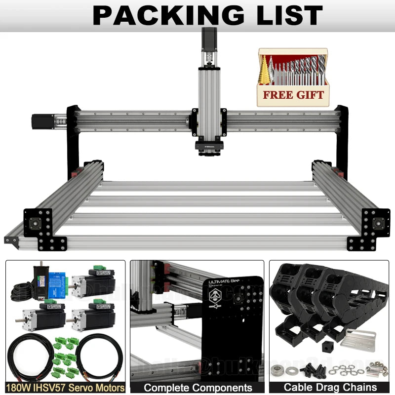3D ULTIMATE CNC Router Mechanical Kit Quiet Transmission 4 Axis