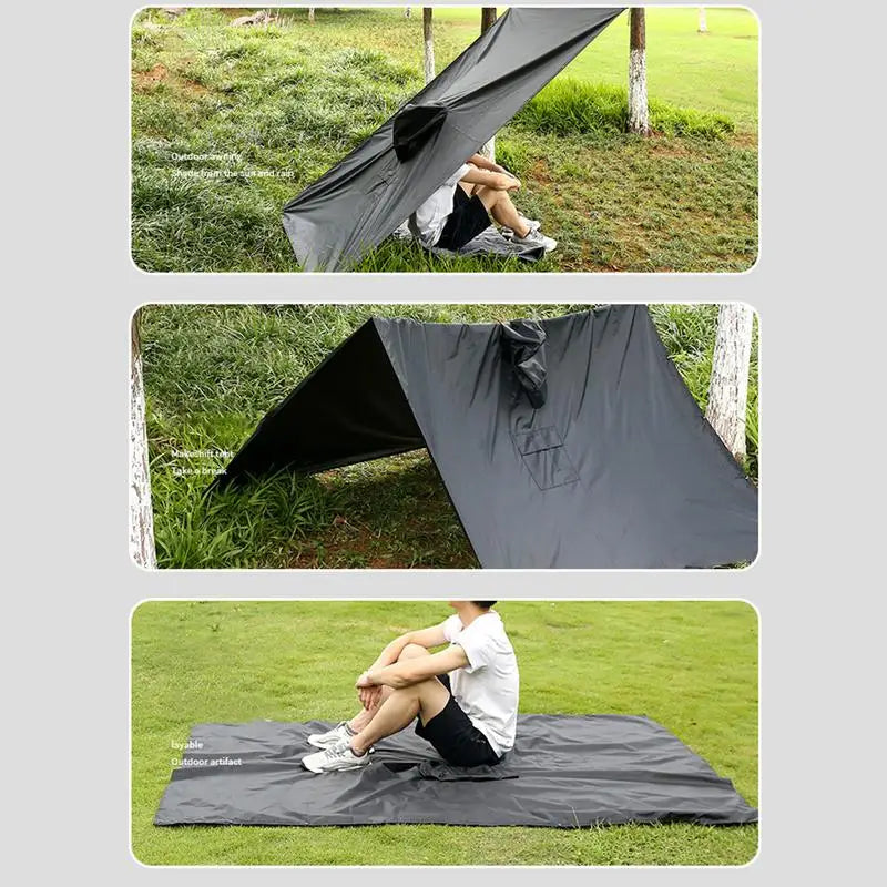 Outdoor Camping Raincoat Poncho Waterproof Long
