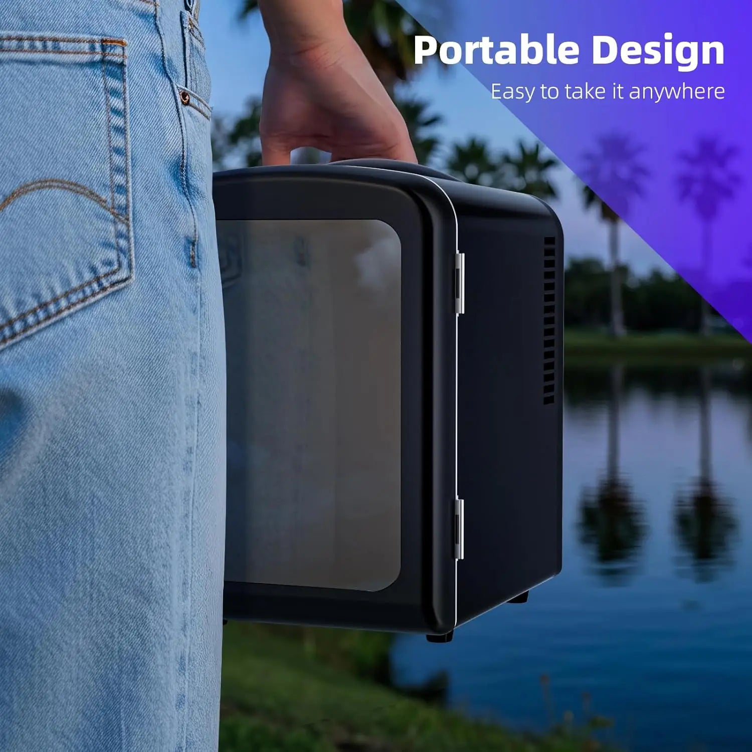 Mini Compact Refrigerator with Gaming Light 4L Capacity