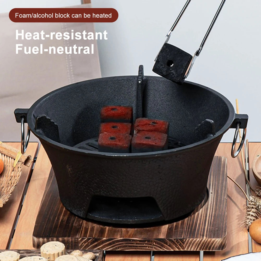 Stainless Steel Round Barbecue Grill Portable Stove