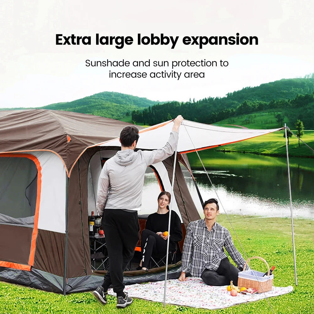 4 Season Camping Tent 3-12 Person Waterproof Windproof