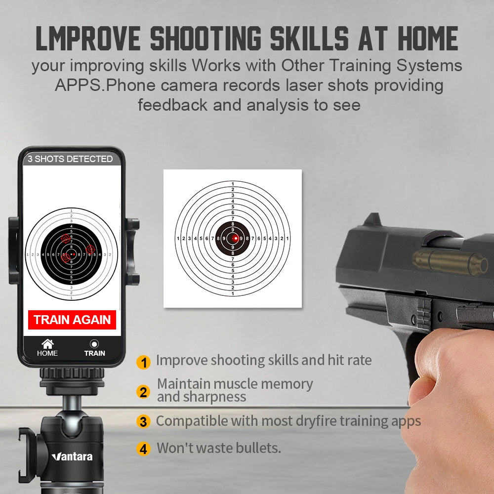 9mm Red Dot Laser Training Cartridge Dry Fire
