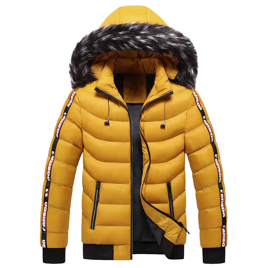 Men Winter Warm Hooded Jacket