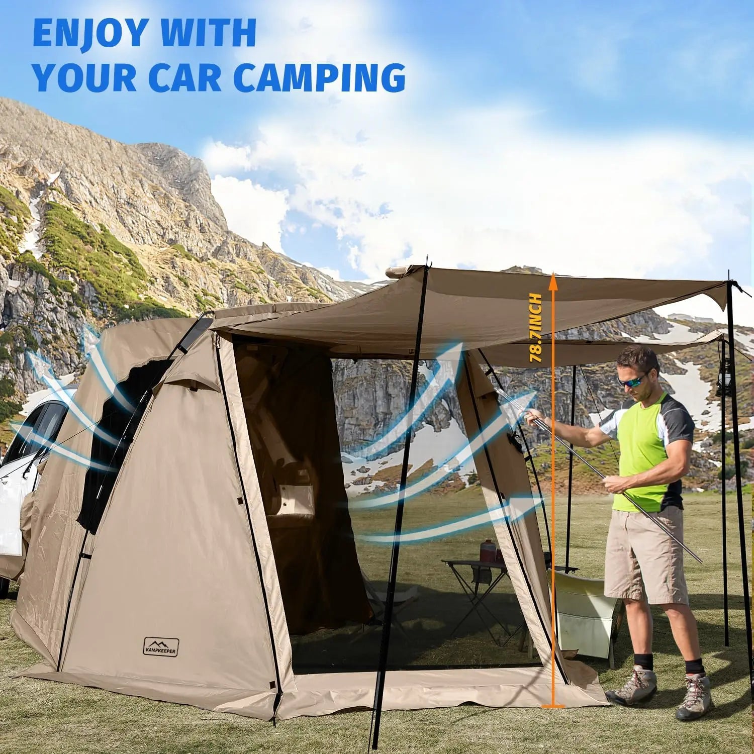 Camping SUV Car Tent Tailgate Shade