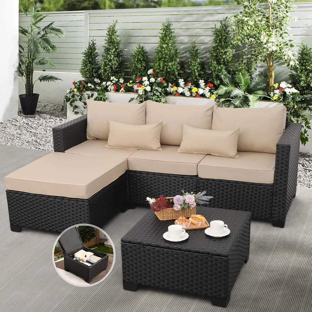 Patio Furniture Set Outdoor Sectional Wicker