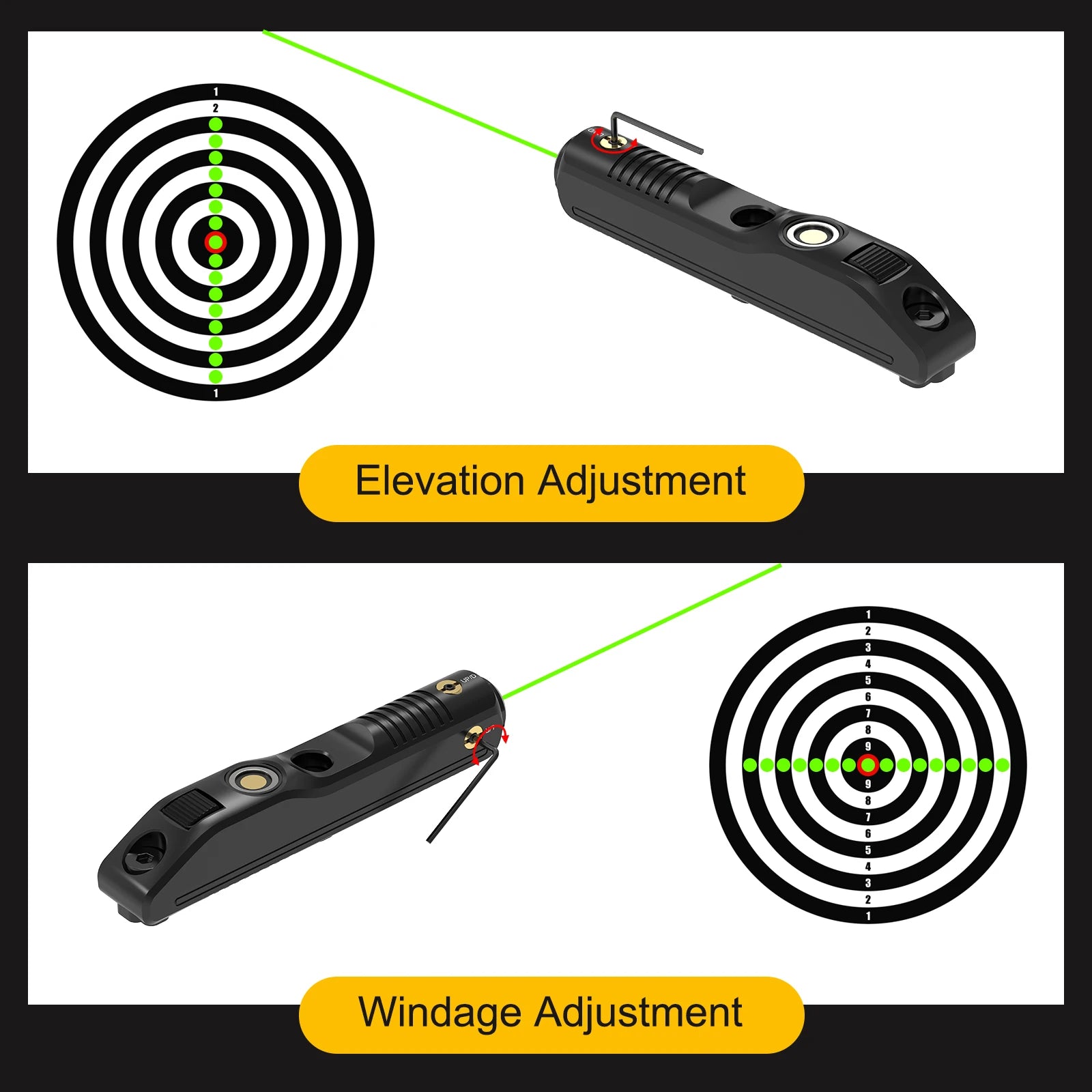 Green Magnetic Charging Laser Sight for Rifle
