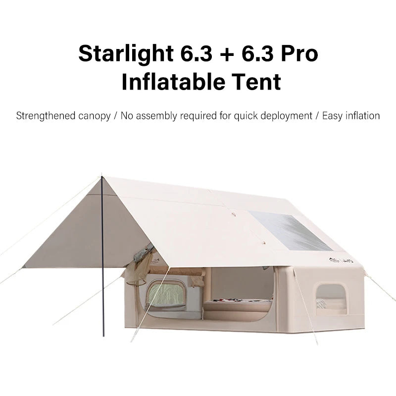 2-in-1 Auto Inflatable Tent with Sunshade Waterproof