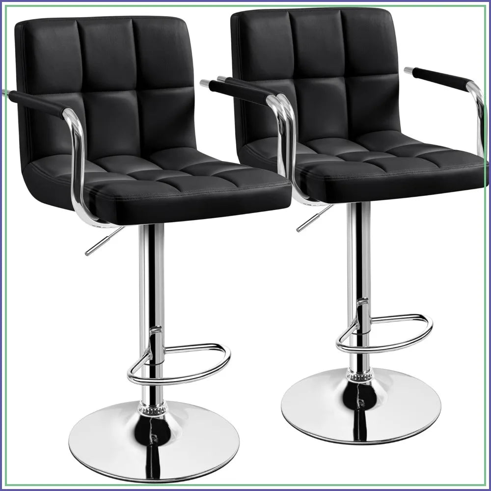 Adjustable Swivel Bar Stools Set of 2