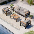 Gray 4-Piece Outdoor Patio Furniture Set