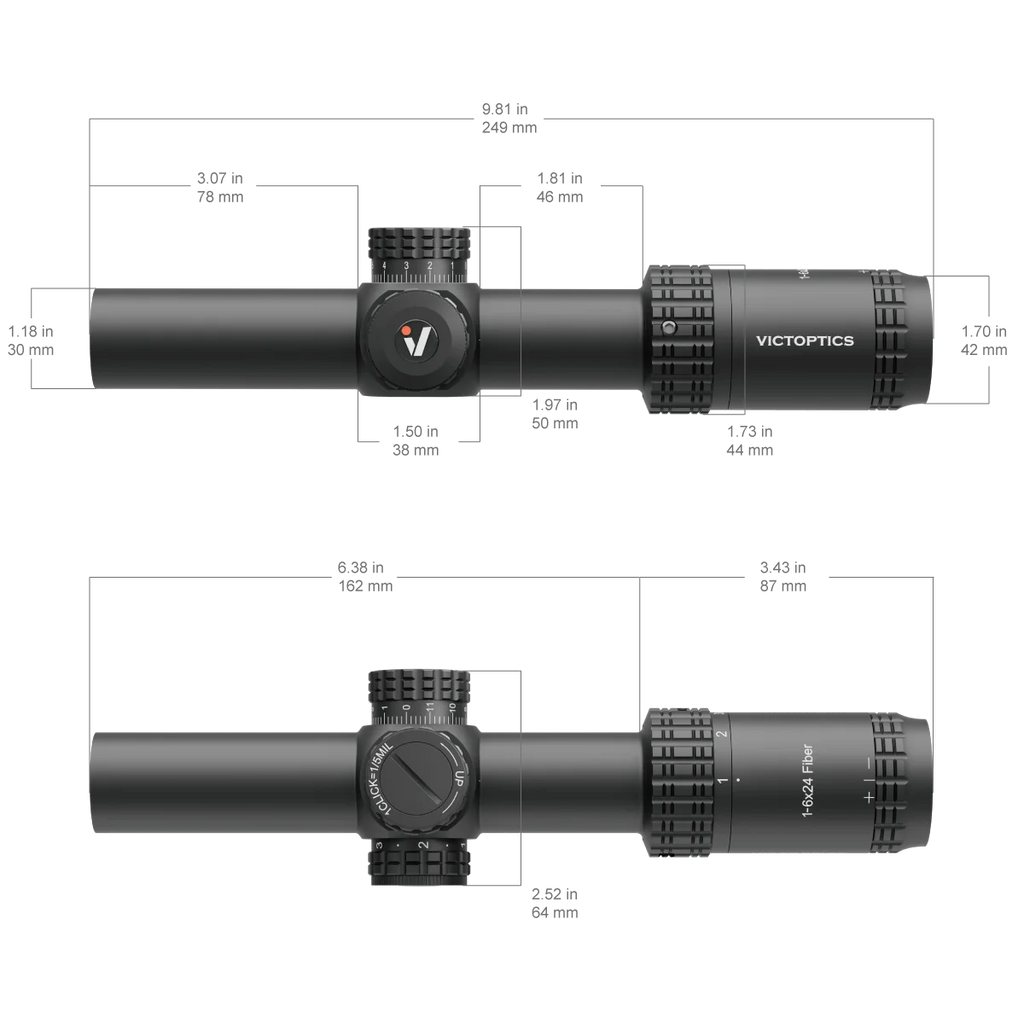 Rifle Scope Fiber Reticle Bright Dot