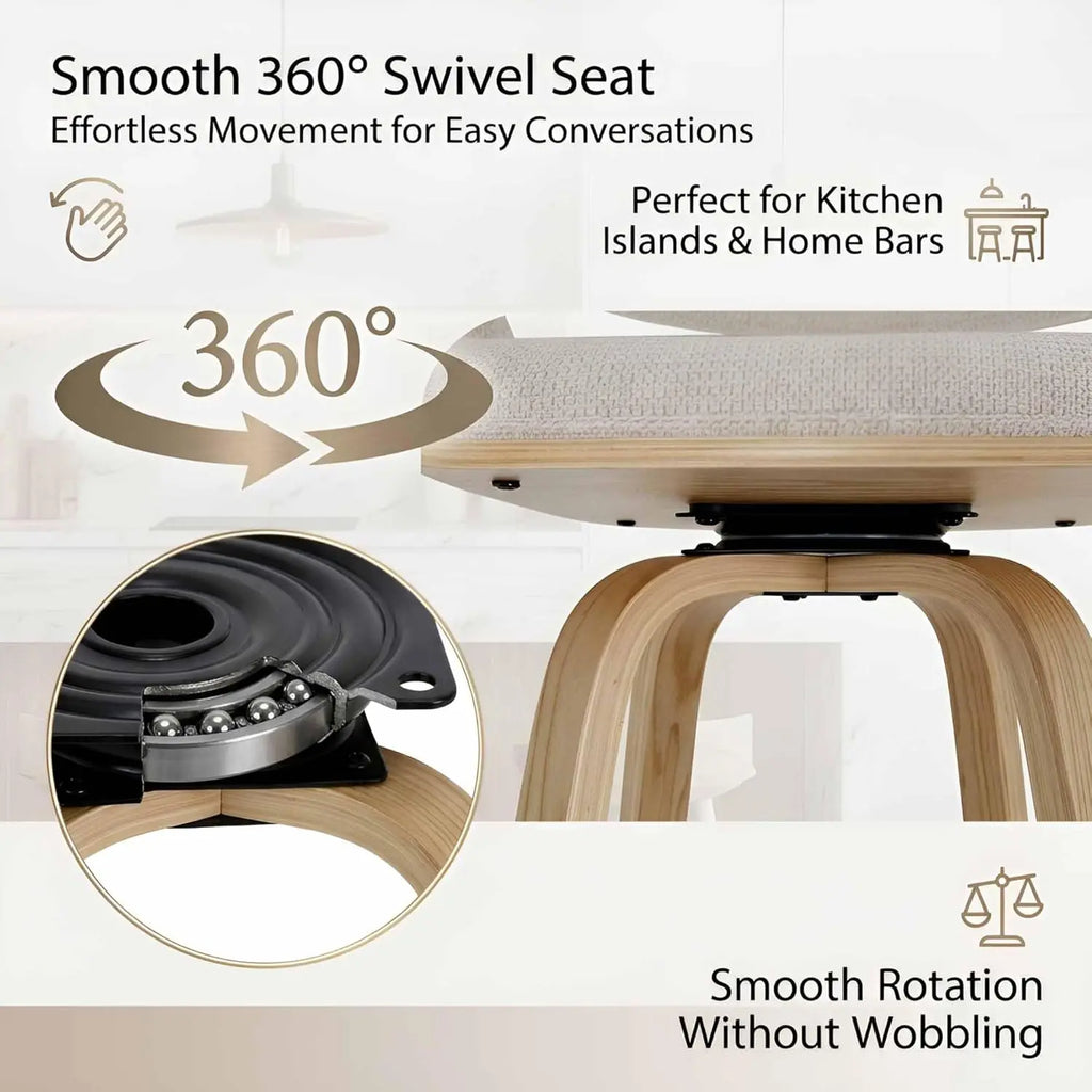 26’’ Modern Barrel Swivel Counter Stools Counter Height