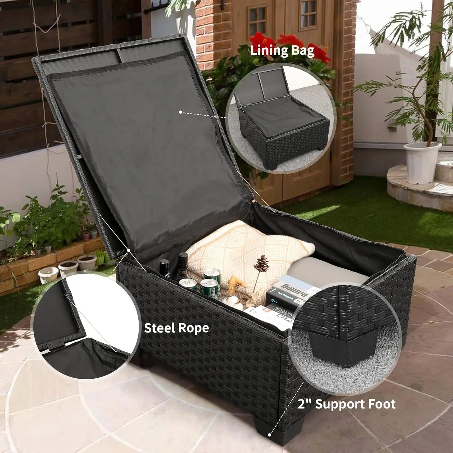 Patio Furniture Set Outdoor Sectional Wicker