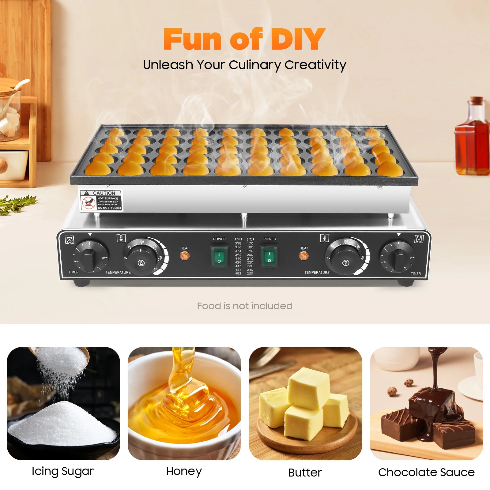 50 Hole Electric Mini Pancake Baker