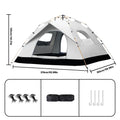 Silver Compact Auto-Tent 60-Second Setup Sunshade