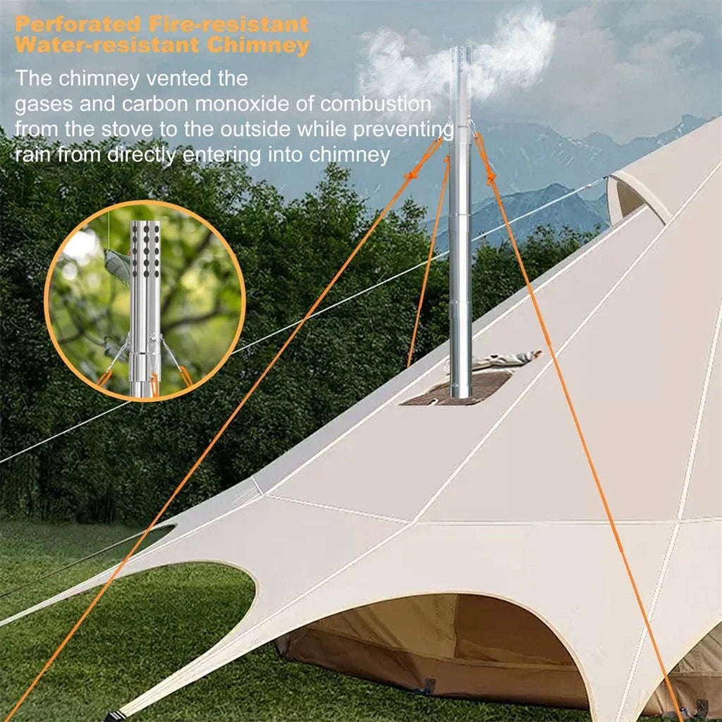 Wood Burning Stove Portable Stainless Chimney Pipe
