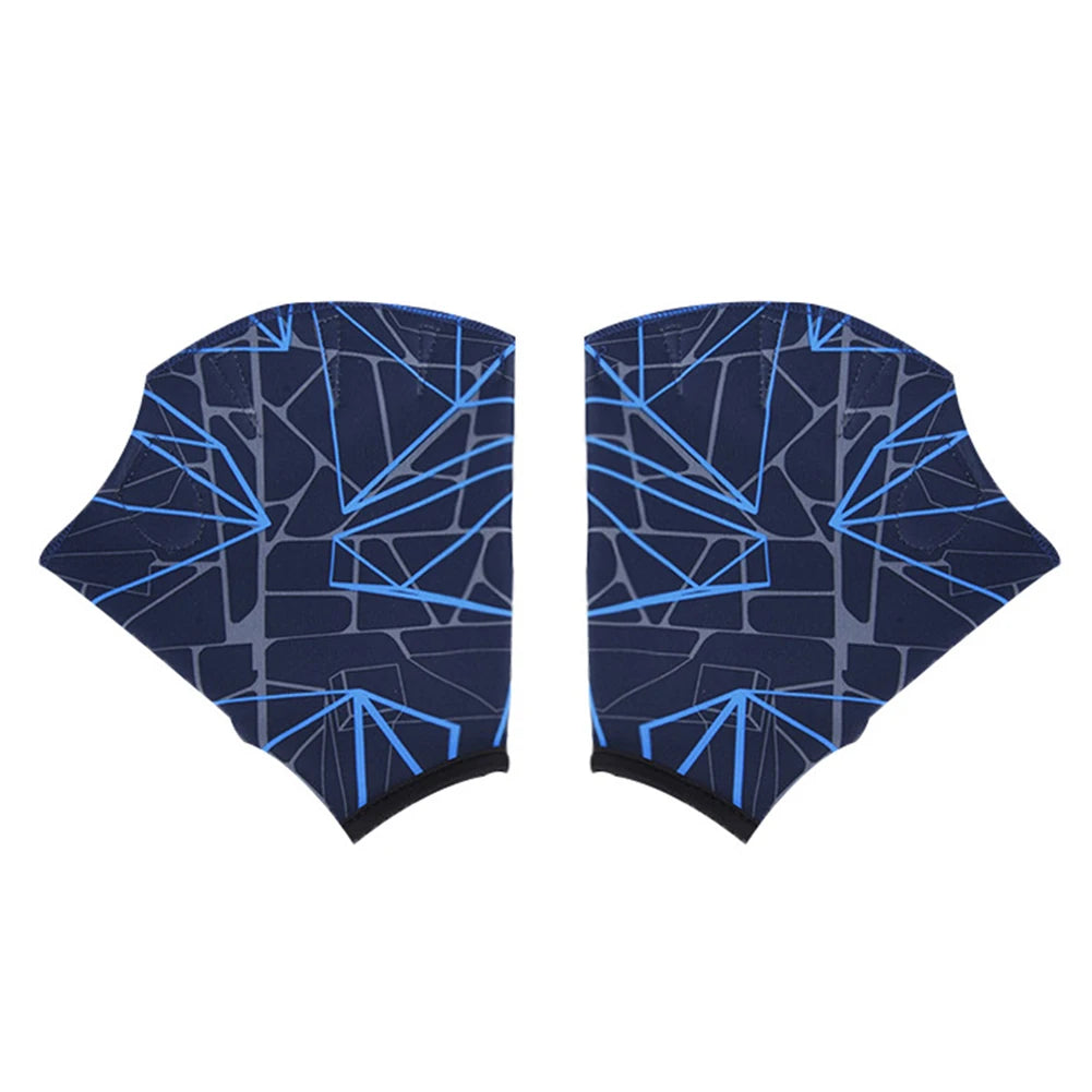 2x Swimming Hand Fins Flippers Finger Webbed