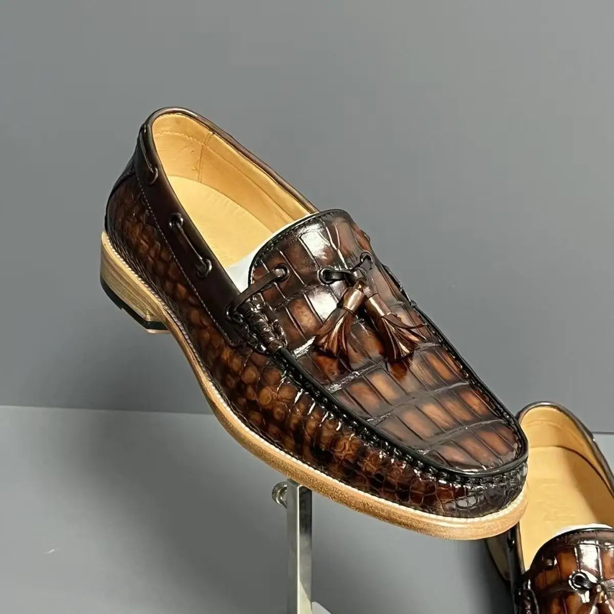 Men Leisure Crocodile Shoes