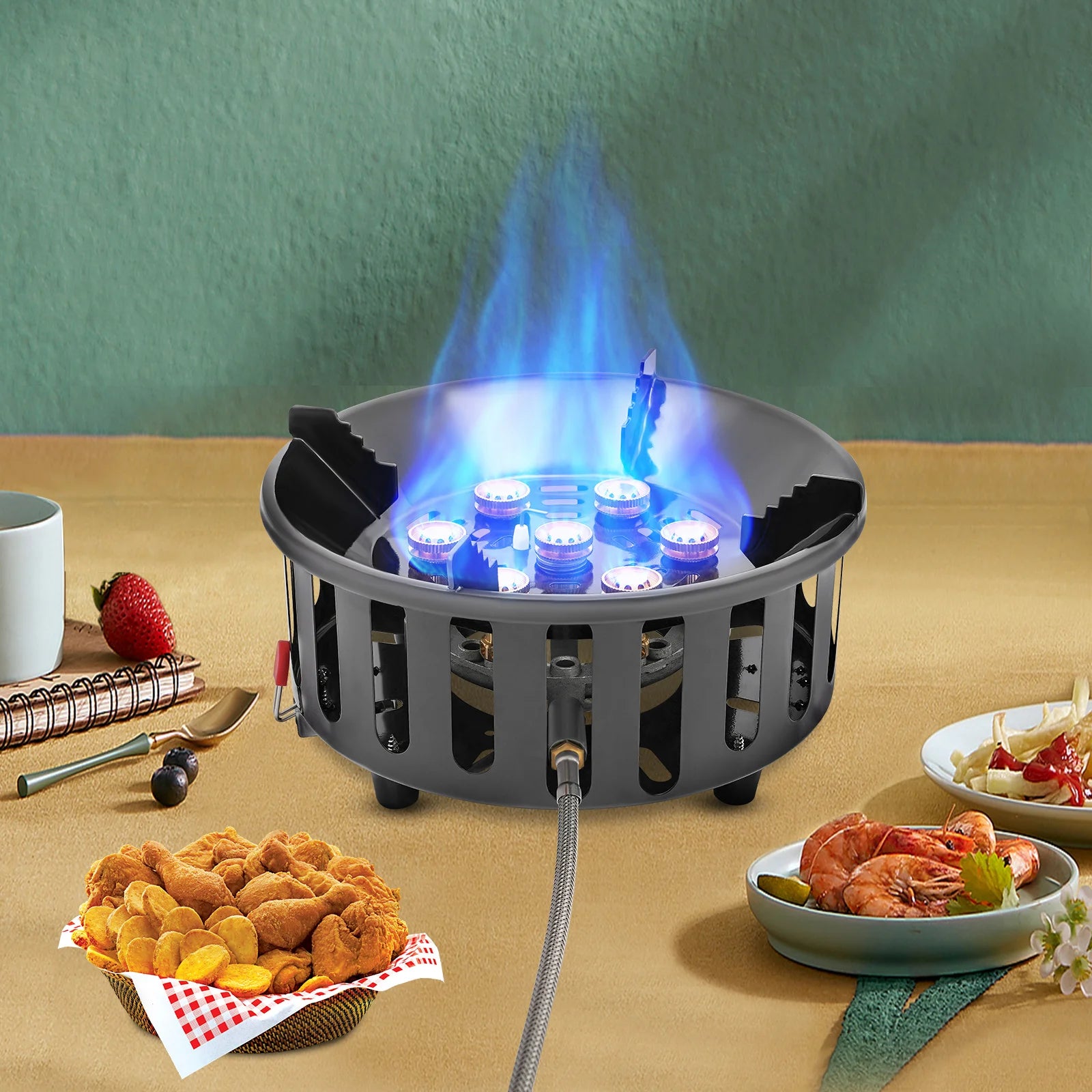 7-Core Camping Strong Portable Gas Burner