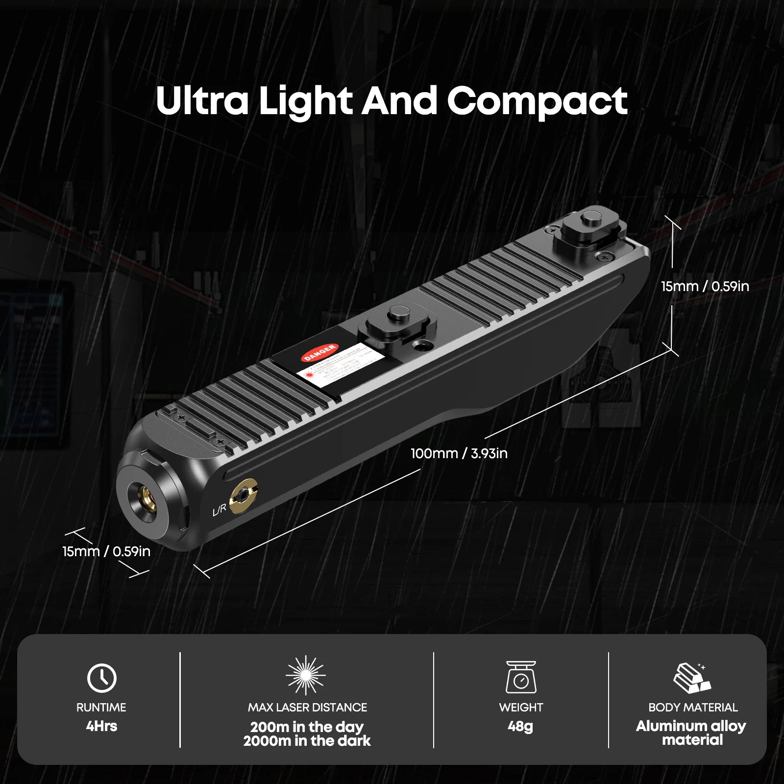 Green Magnetic Charging Laser Sight for Rifle