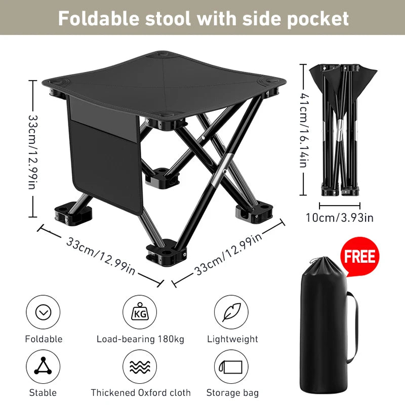 Outdoor Portable Folding Stool Camping Collapsible