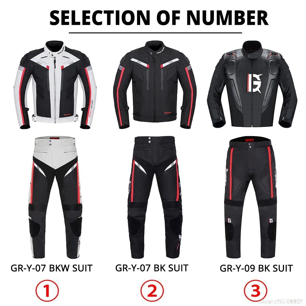 Waterproof Motorcycle Jacket Pant Suit Protective Gear