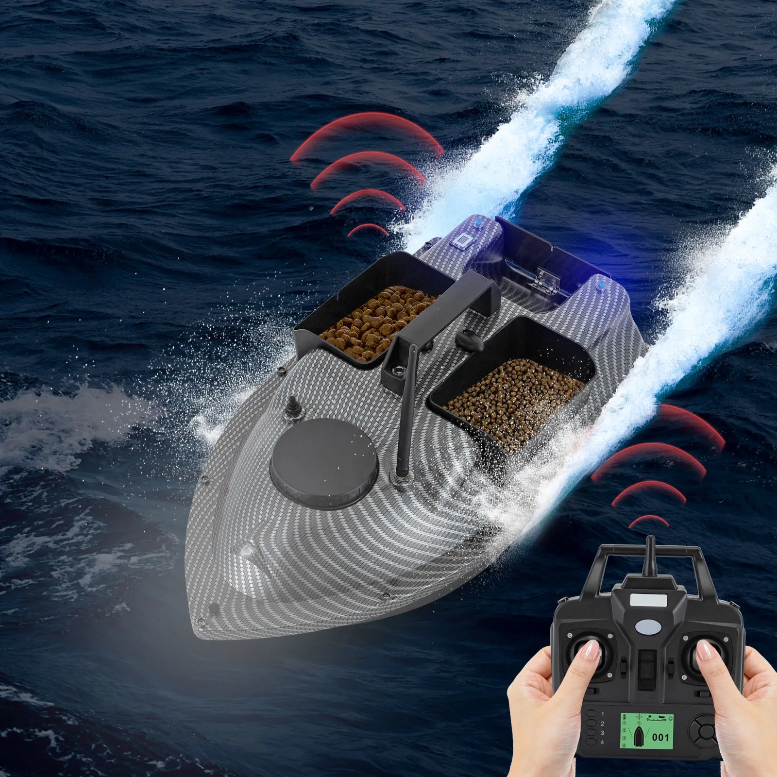 Rechargeable GPS Fishing Bait Boat