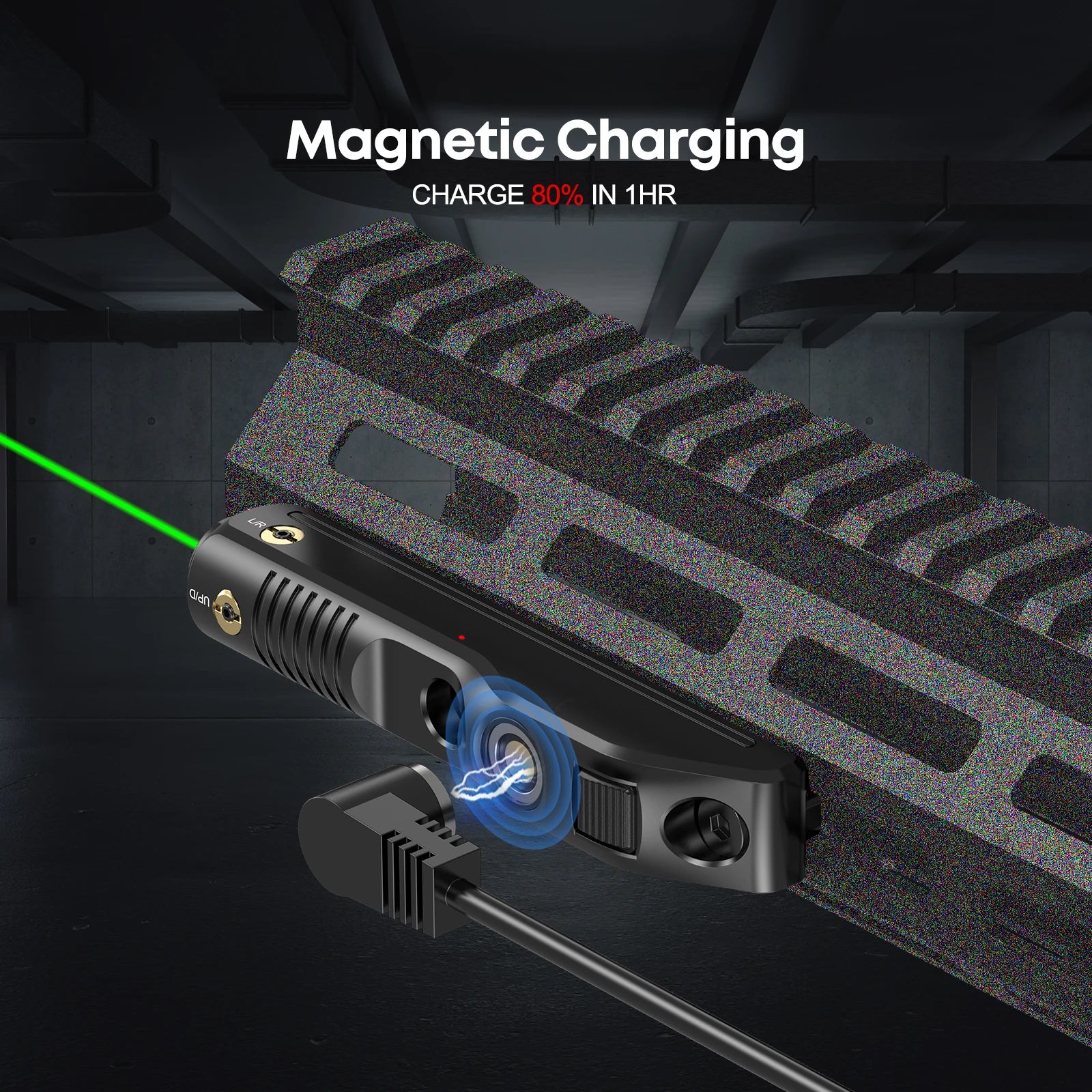 Green Magnetic Charging Laser Sight for Rifle