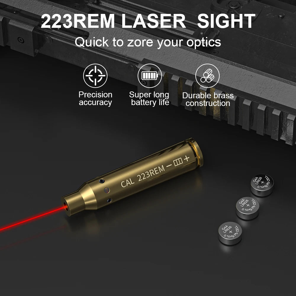 223REM Optics Cartridge Red Dot Laser Boresighter