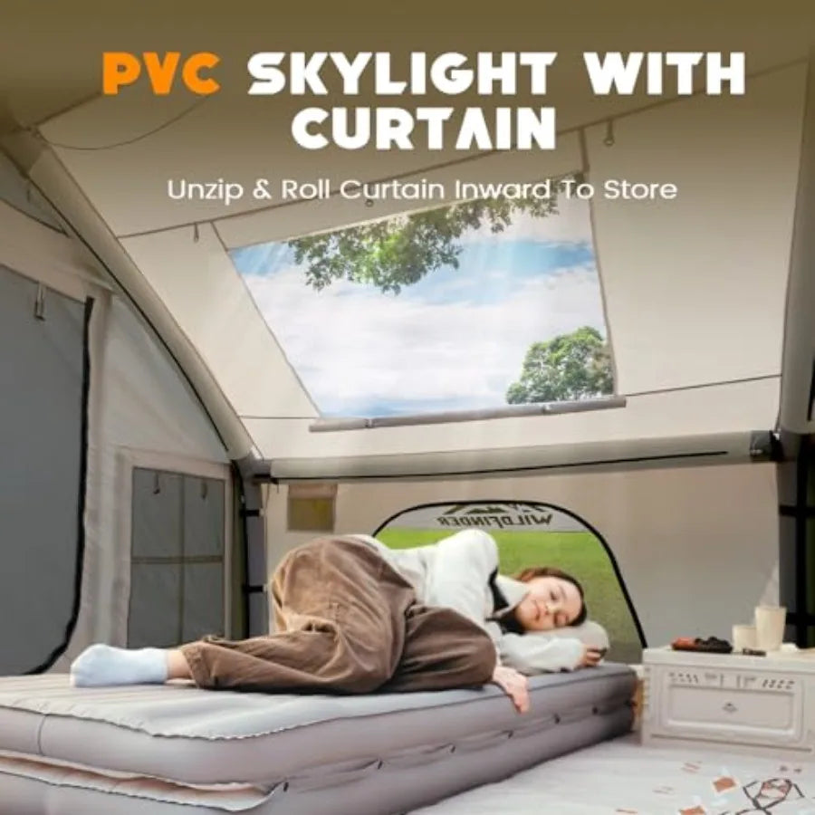 Inflatable Tent with Skylight Stove Jack