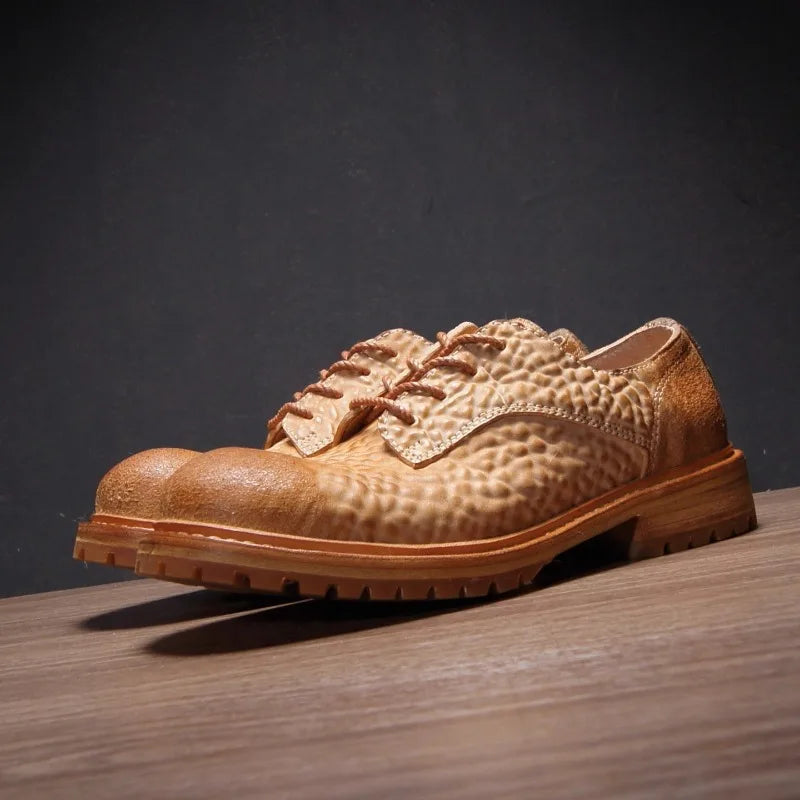 Handmade Shoes Genuine Leather Casual Lace Up