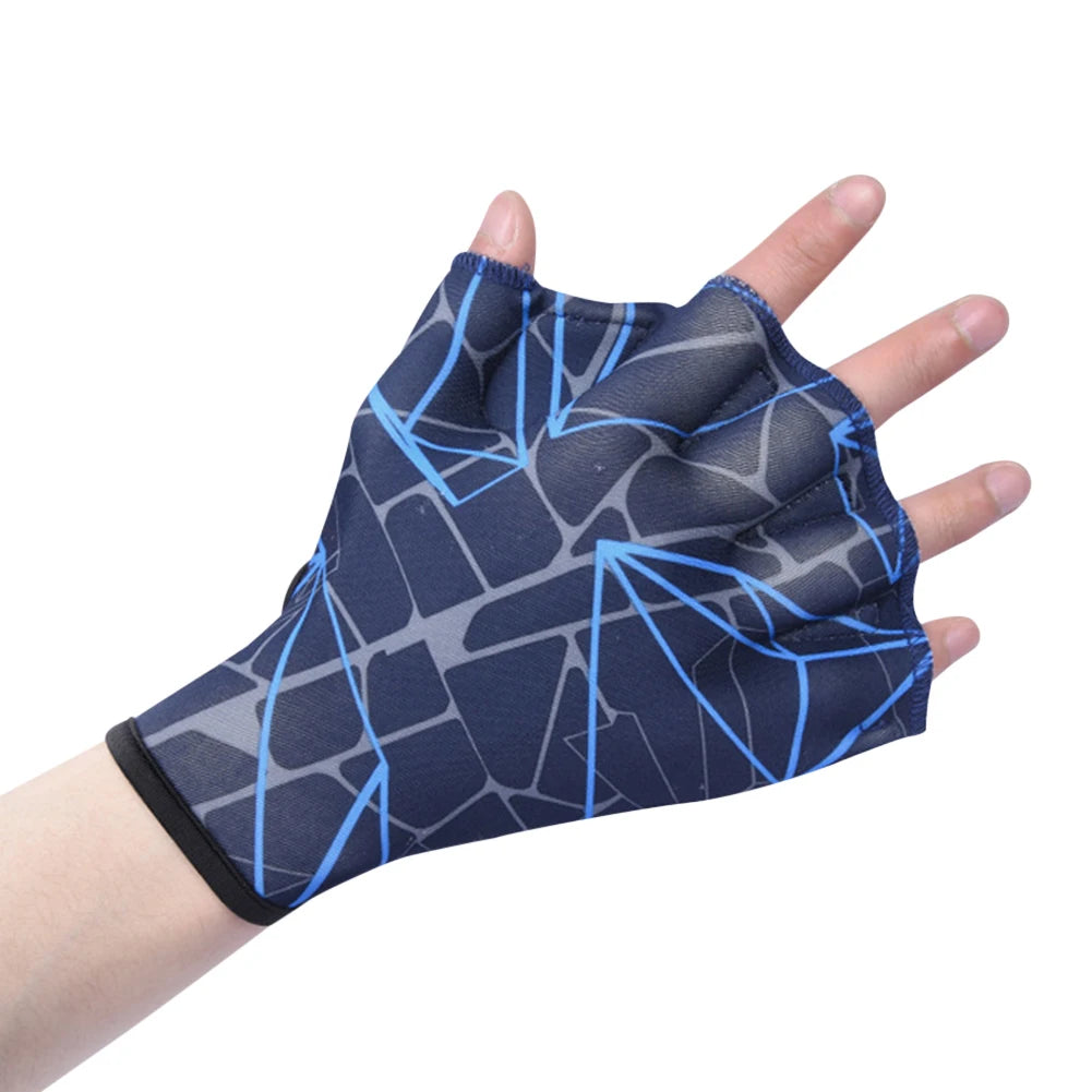 2x Swimming Hand Fins Flippers Finger Webbed