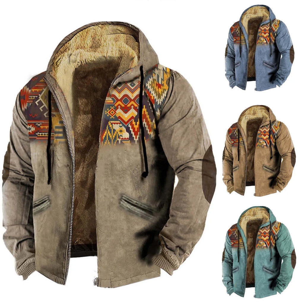 Winter Men's Vintage Lamb Wool Jacket