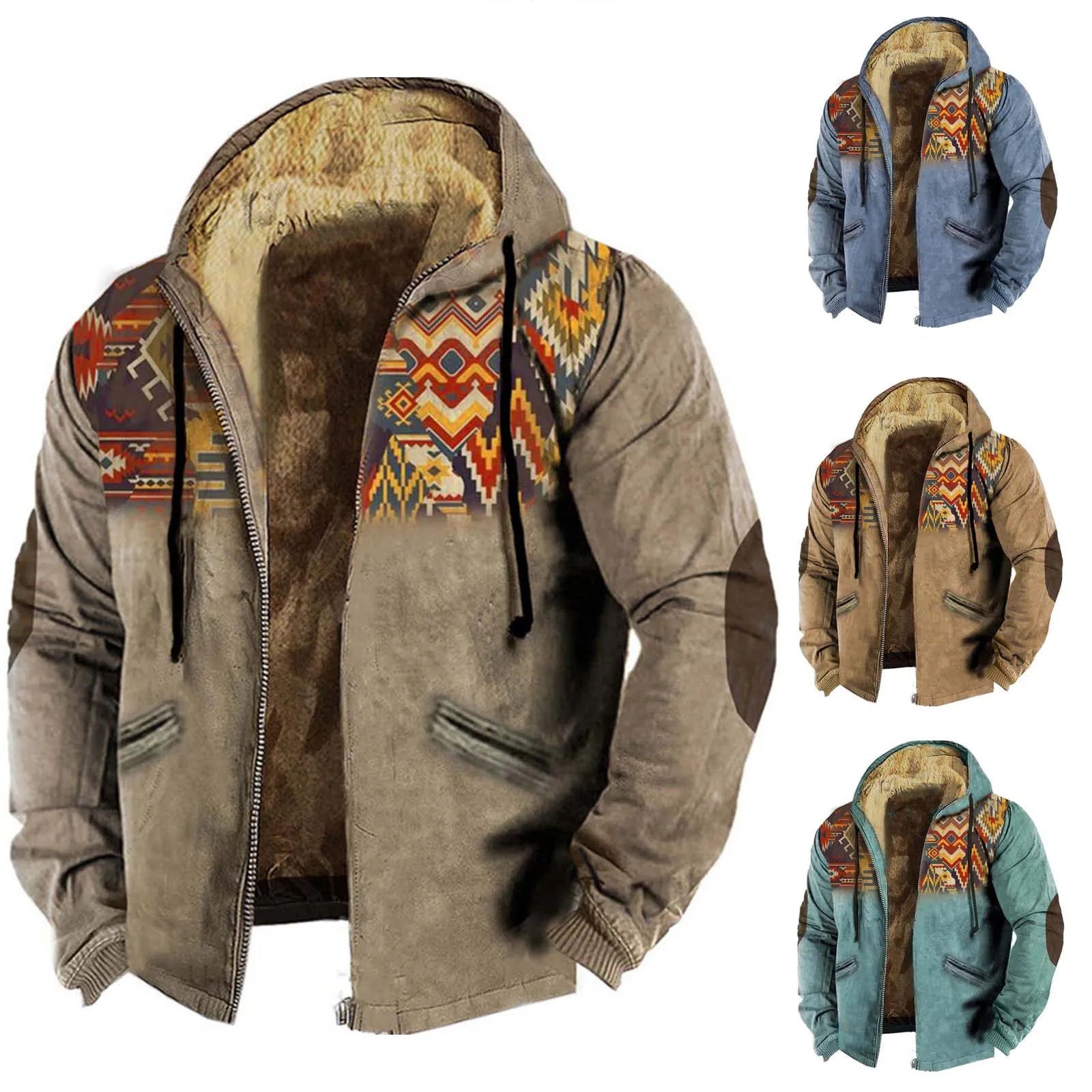 Winter Men's Vintage Lamb Wool Jacket