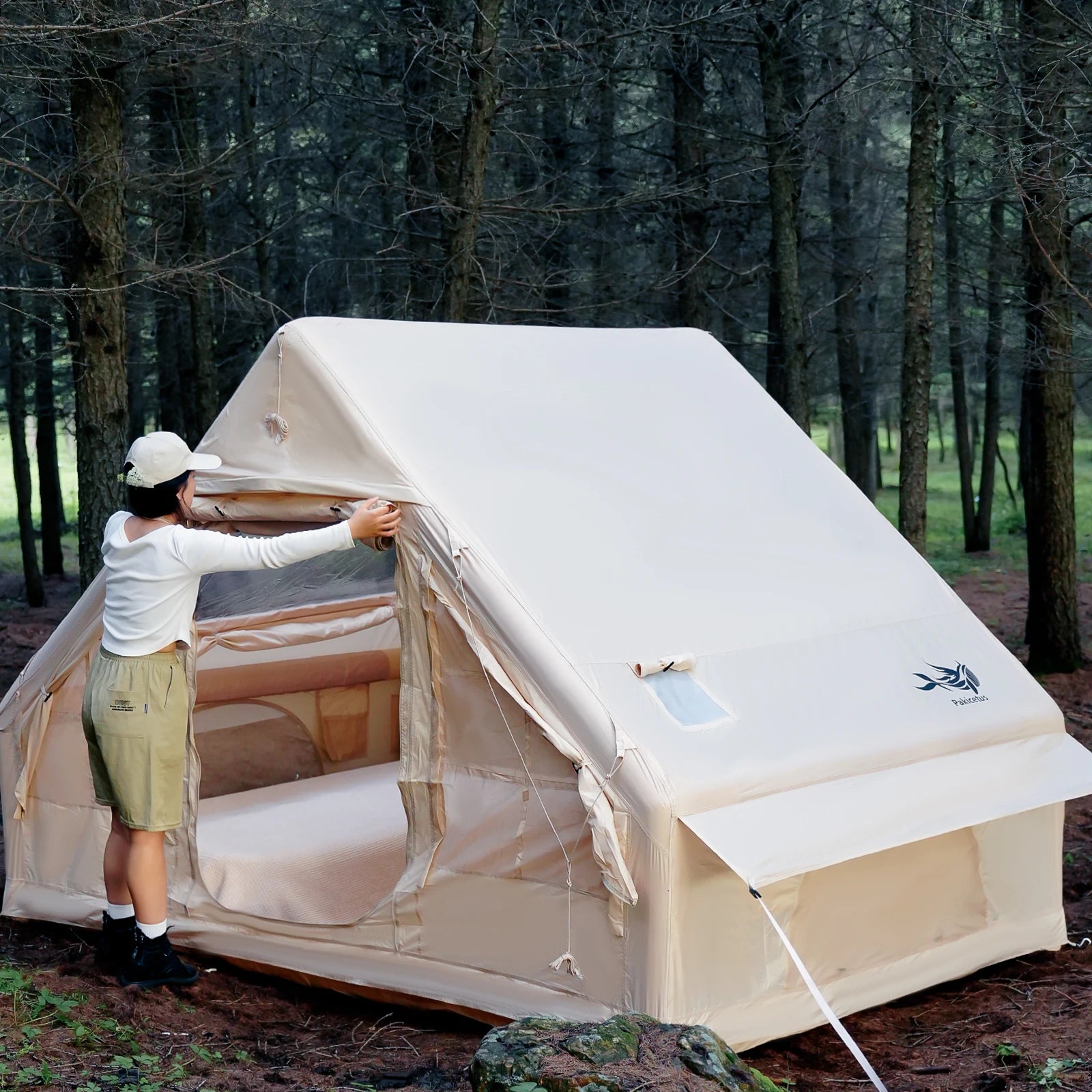Inflatable Tent With Skylight Quick Setup