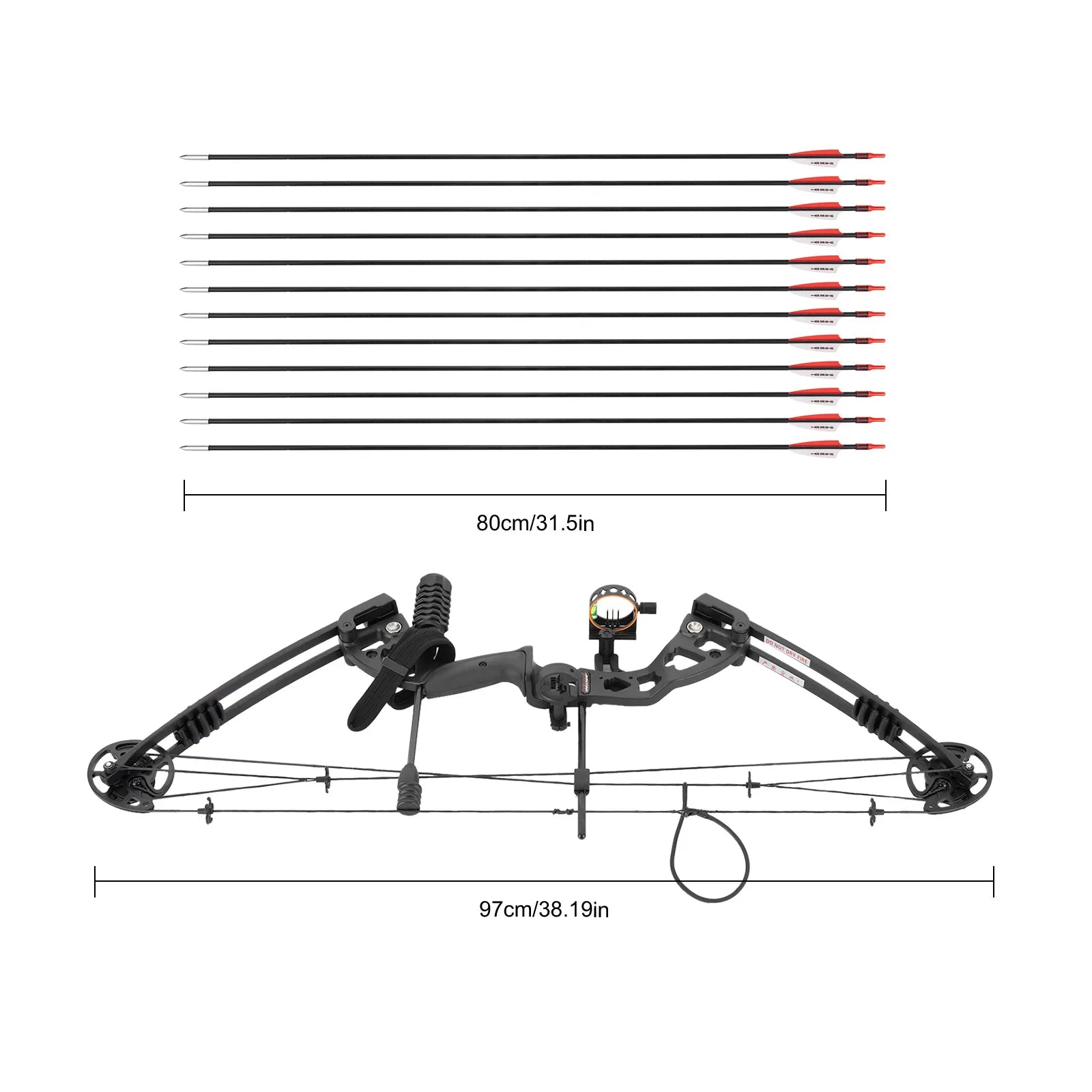 30-55 lbs Compound Bow Adjustable Draw Weight and Length