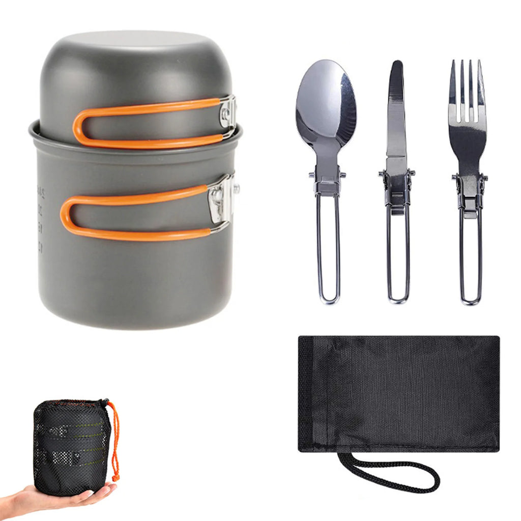 Portable Camping Cookware Set Utensils