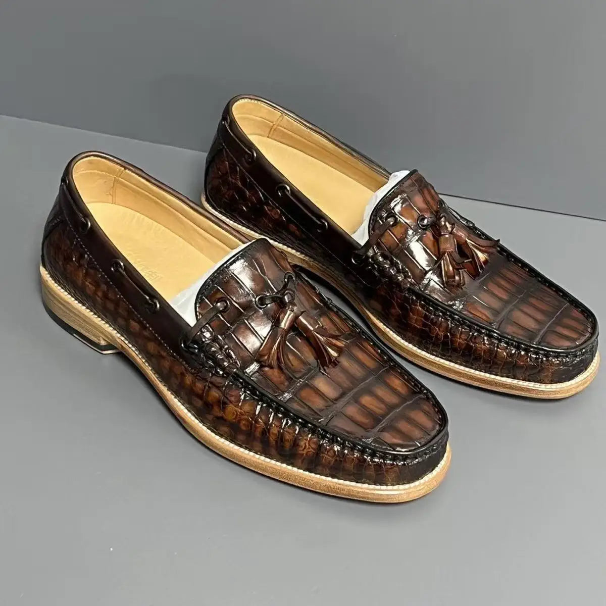 Men Leisure Crocodile Shoes