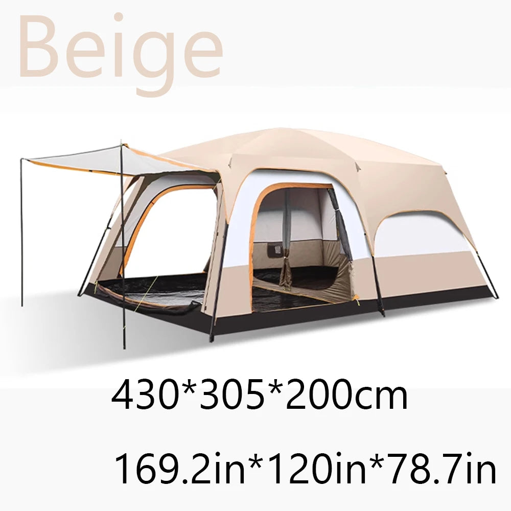 4 Season Camping Tent 3-12 Person Waterproof Windproof