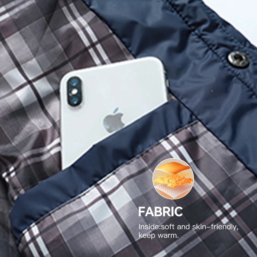 Mens Jacket Winter Warm Bomber Quilted Coat Lightweight