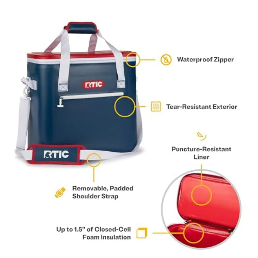 Soft Cooler 50 Can for Beach, Camping, Picnic, Travel