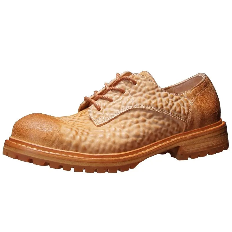 Handmade Shoes Genuine Leather Casual Lace Up