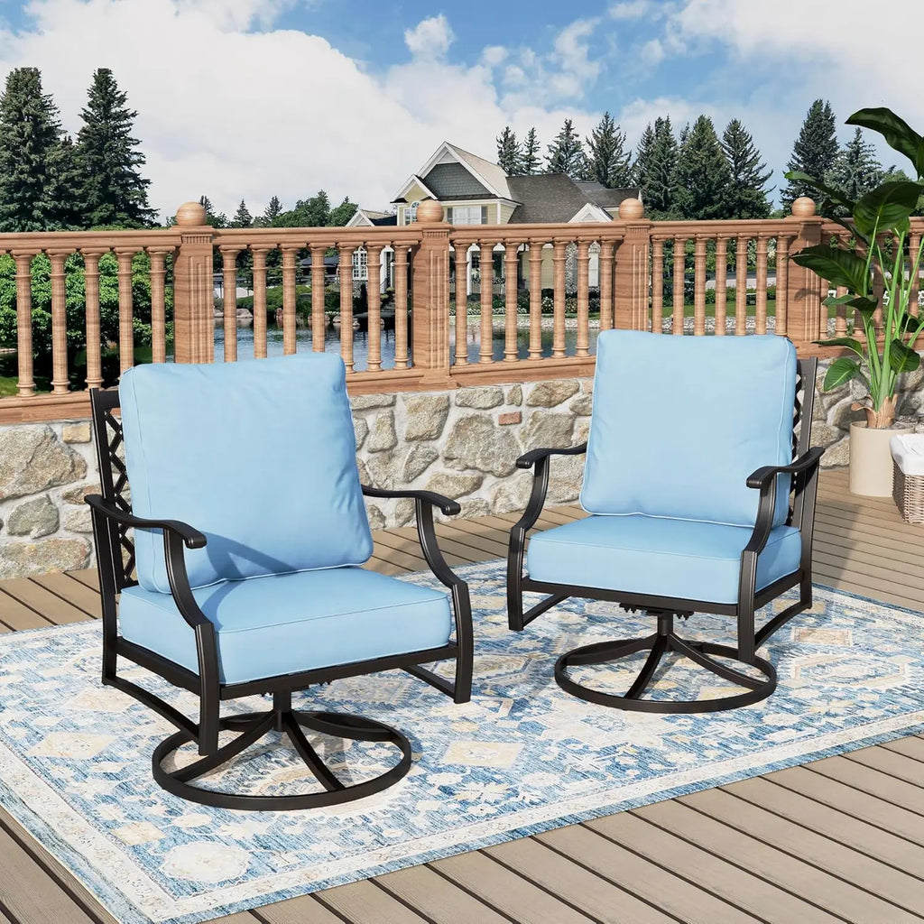 Swivel Patio Chairs High Back Outdoor