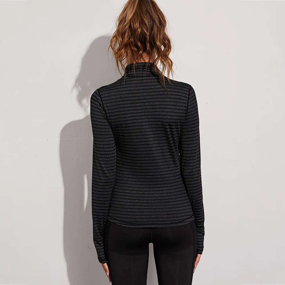 Women’s Slim Fit Lightweight Full Zip Up Yoga Workout Jacket